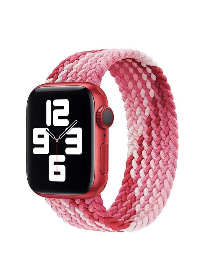 Braided Solo Band For Apple Watch Series 6/SE/5/4/3/2/1 Strawberry Red
