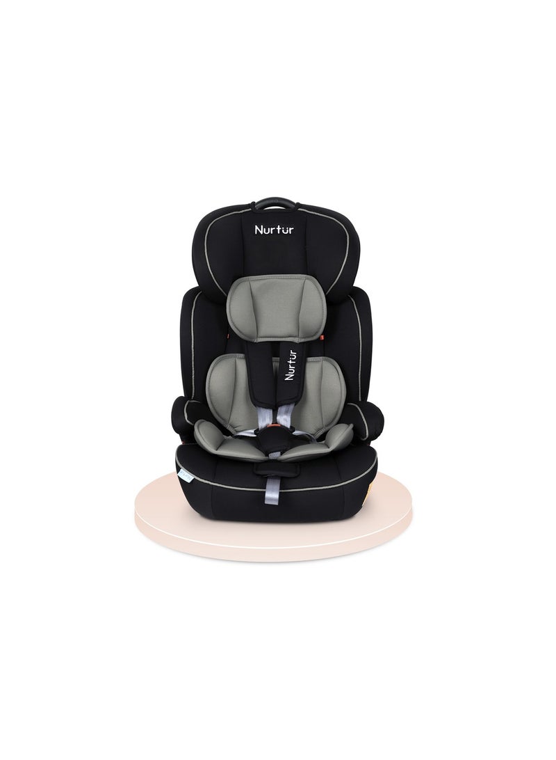 Nurtur Ragnar Baby/Kids 3-in-1 Car Seat + Booster - Adjustable Headrest Extra Protection 5-Point Safety Harness 9 months to 12 years,