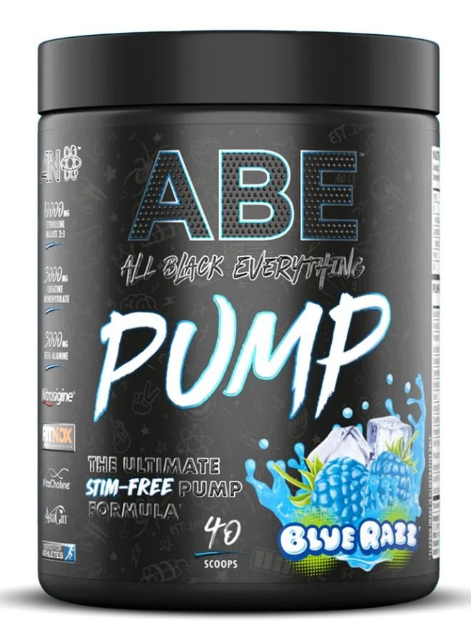 Abe Pump Ultimate Pre Workout, blue razz, 500g, 40 Scoops