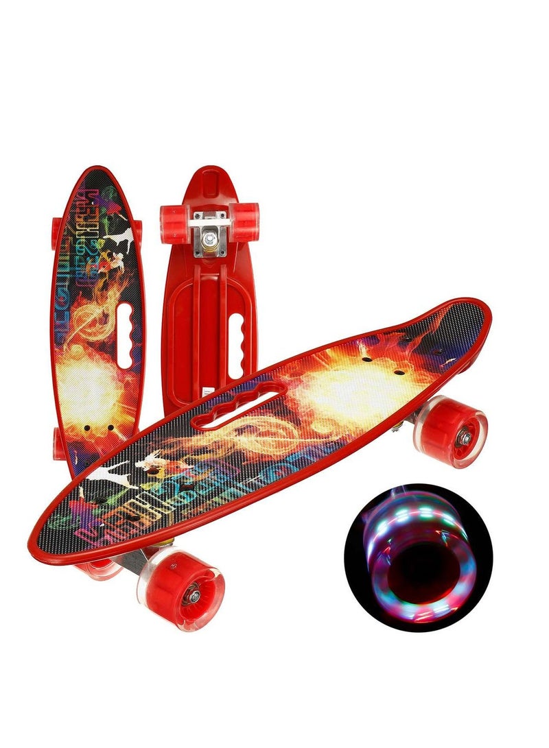LED Skateboard  Mini Children's Skate Board Longboard Skate Board Flashing Wheels Skateboard