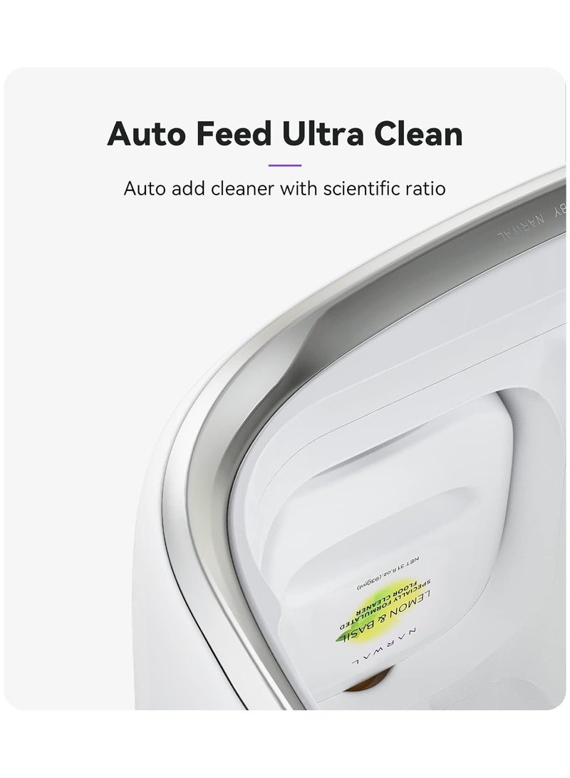 Narwal Freo Robotic Vacuum Cleaner Versatile Self Mop Clean with Dirt Sense and Auto Washing,White