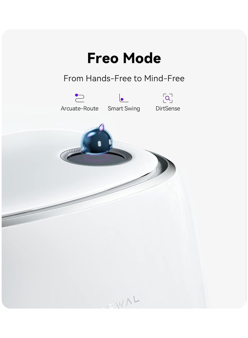Narwal Freo Robotic Vacuum Cleaner Versatile Self Mop Clean with Dirt Sense and Auto Washing,White