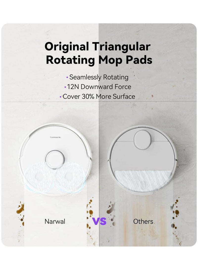 Narwal Freo Robotic Vacuum Cleaner Versatile Self Mop Clean with Dirt Sense and Auto Washing,White