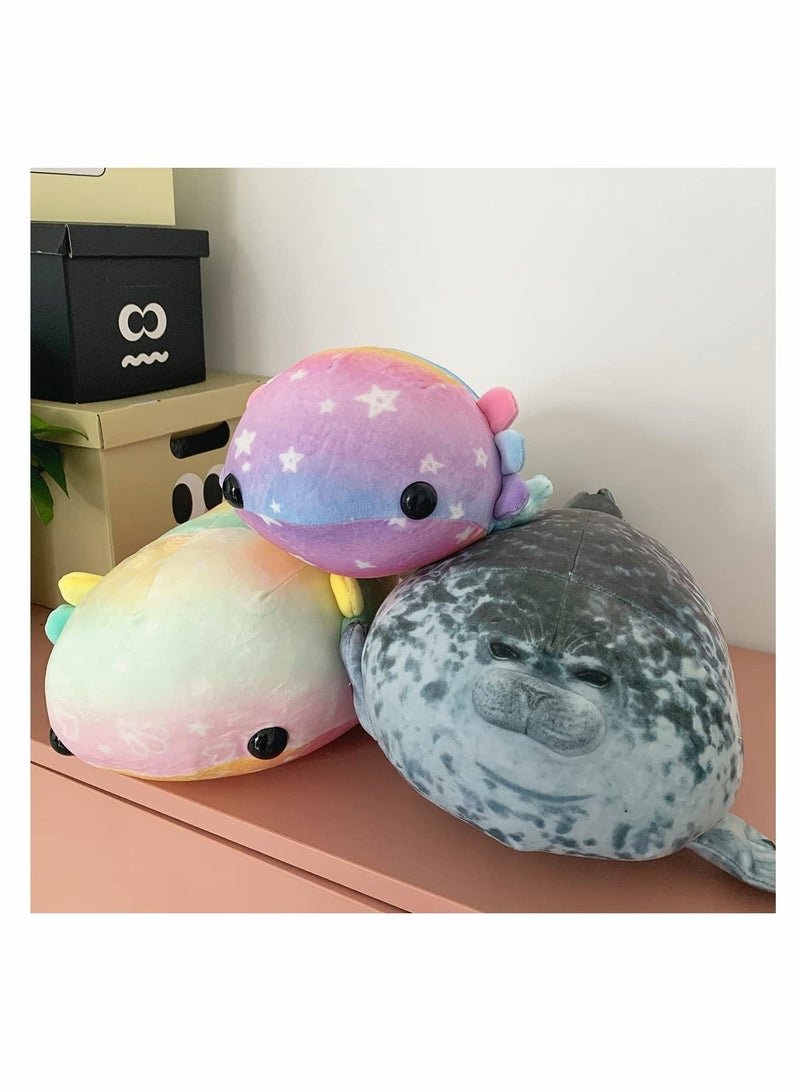 Soft Seal Plushie Pillow Chubby Blob Seal Hugging Pillow Cute Stuffed Animal Plush Pillow Toy Kawaii Room Decor for Kids Boys Girls(17.6inch)