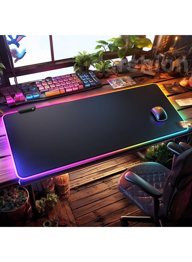 Luminescent Exclusive For Esports Games Gaming Mouse Pad Extended Large Mat Desk Pad Stitched Edges Mousepad Long Mouse Pad And Non-Slip Rubber Base Mice Pad 900X400X3mm
