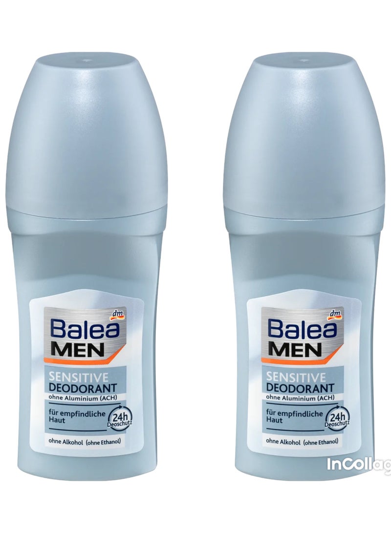 Balea MEN Deodorant Roll-on sensitive, 2 x 50 ml