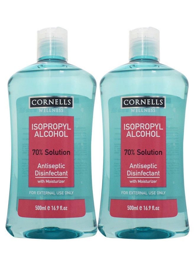 Pack of 2 Isopropyl Alcohol Antiseptic  Disinfectant Blue 500+500ml