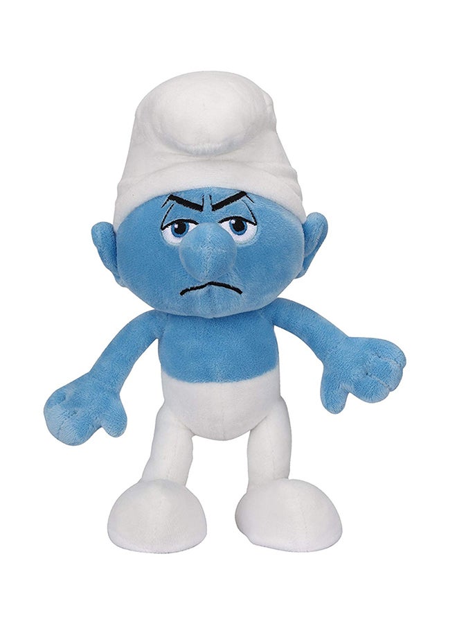 The Smurfs Grouchy 20Cm Plush Toy, Blue/White