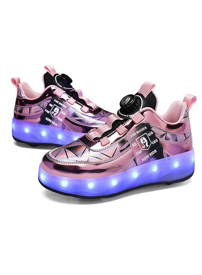 Rechargeable Roller Skates Sport Sneaker Skate Shoes Skating Shoes with  Wheels and Lightning Sole