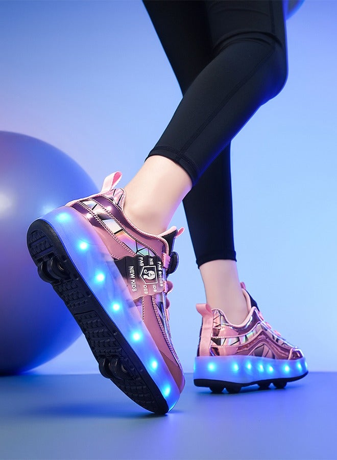 Rechargeable Roller Skates Sport Sneaker Skate Shoes Skating Shoes with  Wheels and Lightning Sole