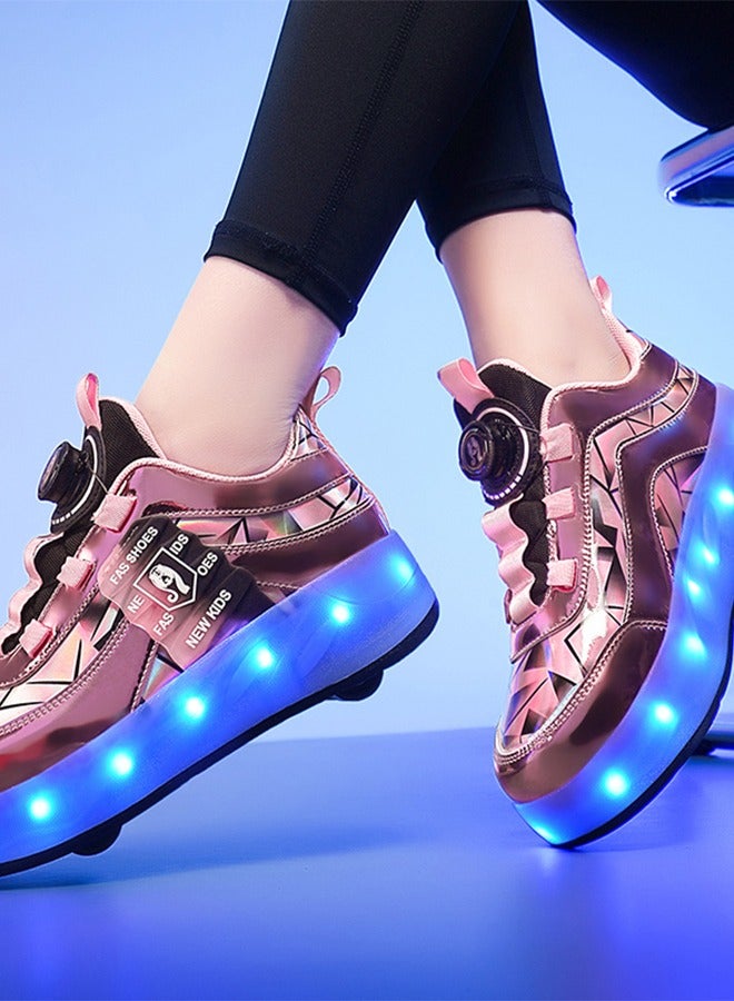 Rechargeable Roller Skates Sport Sneaker Skate Shoes Skating Shoes with  Wheels and Lightning Sole