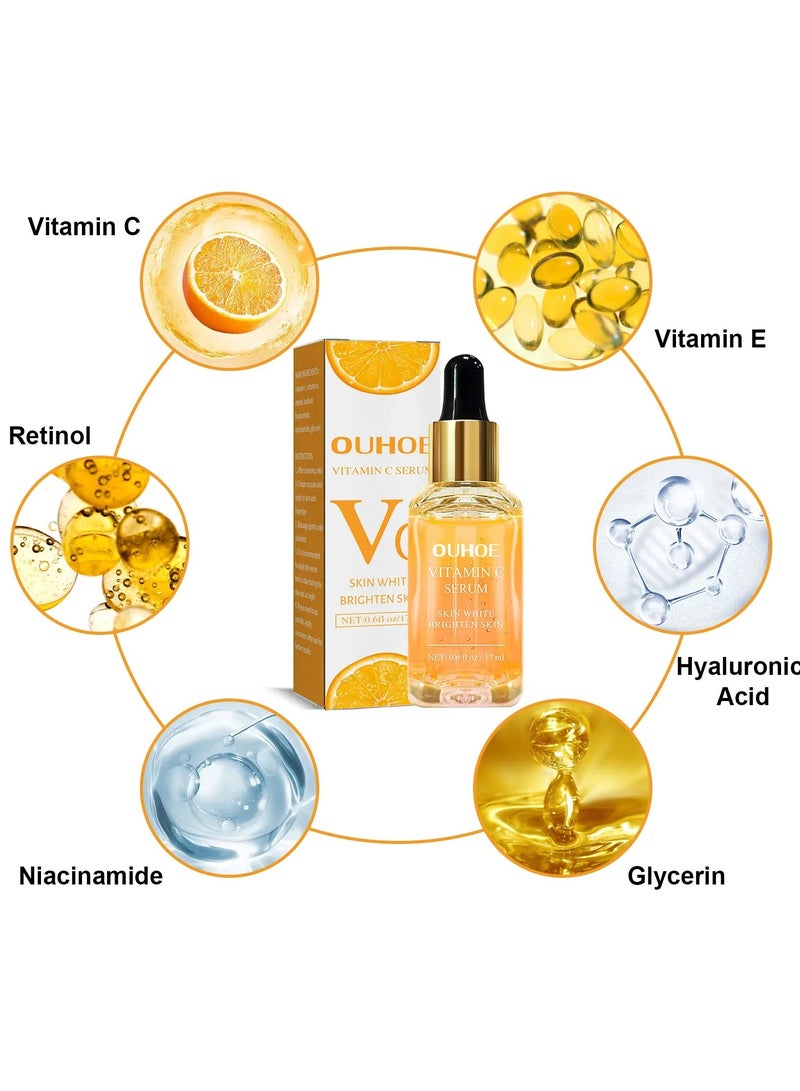 Vitamin C Oil, Melanin Retinol Whitening Face Serum, Fast Absorption Facial Oil For Glowing Radiant Skin, Brightening Anti-wrinkle Essence For All Skin Types, Men And Women