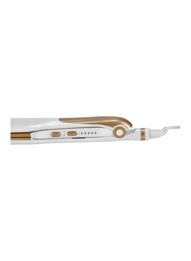 Geepas 2 In 1 Ceramic Hair Straightener-Neo Wave, Auto Adjustable Temperature & 360 Degree Swivel Cord | Ideal for Long & Short Hairs | 2 Years Warranty