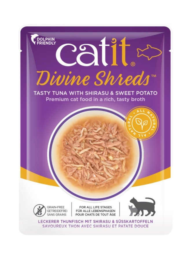 Catit Divine Shreds Tuna with Shirasu  Sweet Potato 18pcs