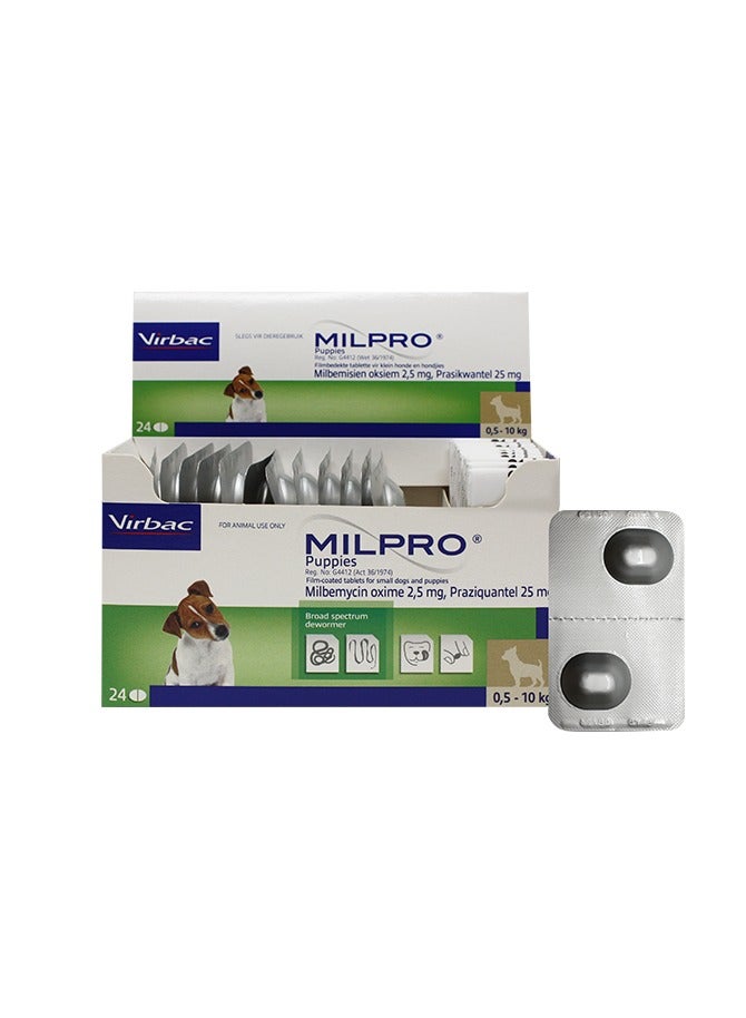 Virbac Milpro for Small Dogs and Puppies 2.5 mg/25 mg (.5-10kg)