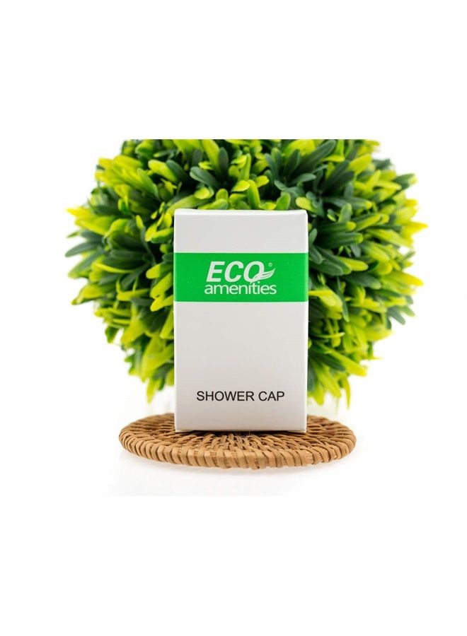 ECO Amenities Disposable Shower Caps for Home Hotel Vacation Rental Hair Salon, Individually Boxed Package Full Size Adult, Case of 100