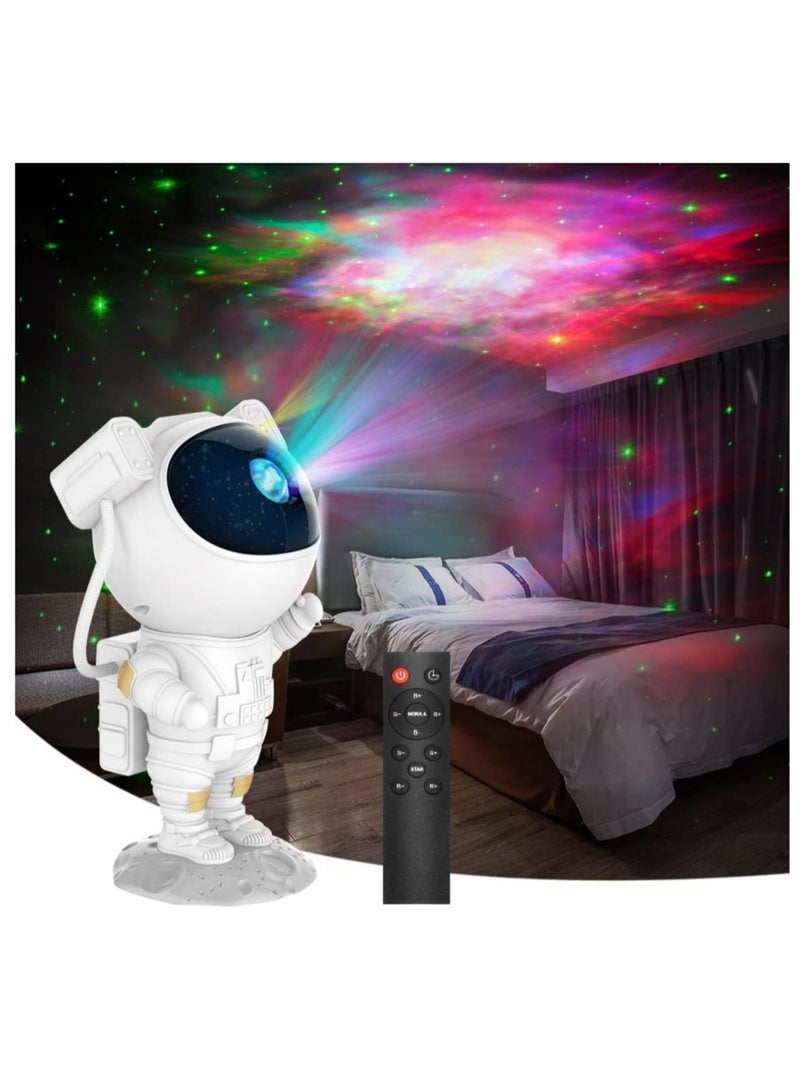 Kids Star Projector Night Light Astronaut LED Projection Lamp for Bedroom, Starry Night Light Projector with Timer,