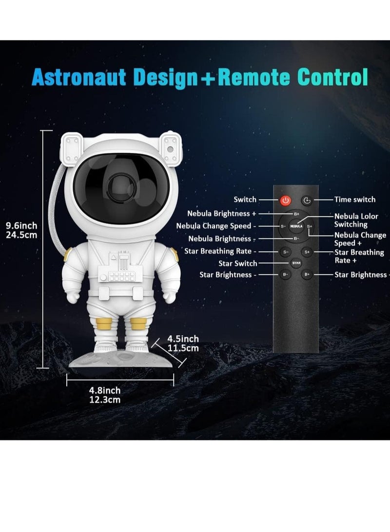 Kids Star Projector Night Light Astronaut LED Projection Lamp for Bedroom, Starry Night Light Projector with Timer,