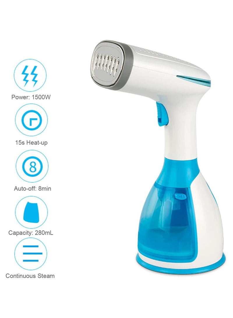 1500W Handheld Clothes Garment Fabric Steamer 280mL Steamer Hand Steam Iron Portable Ironing Wrinkle Remover 15s Fast Heat-up