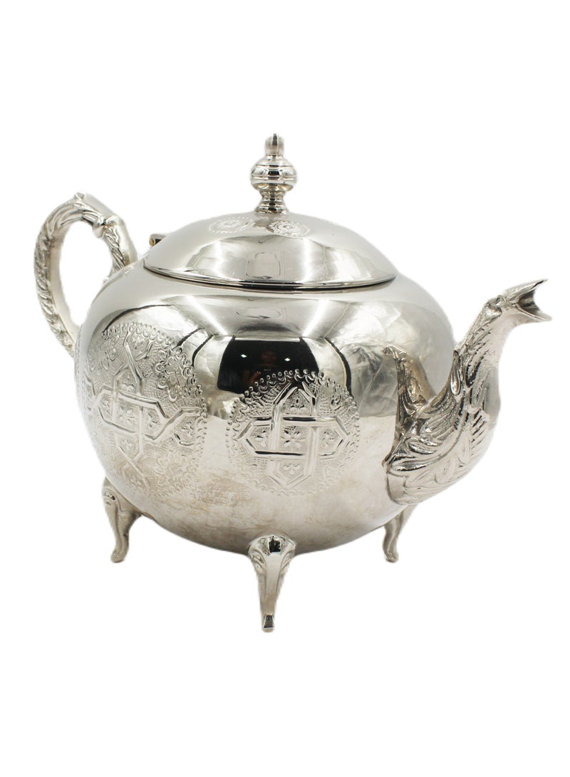 Moroccan Arabic Traditional Silver Plated Tea Pot 19 X 26 cm