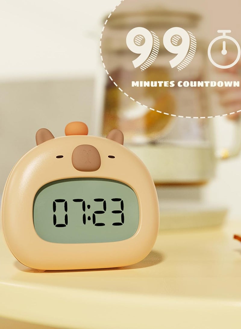 Capybara Alarm Clock for Kids, Ready to Rise Children's Sleep Trainer, Capybara Clock Dimming Night Light, OK to Wake Alarm Clock for Toddlers Boys Girls