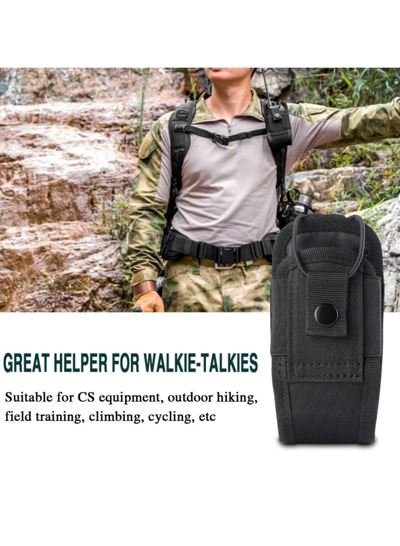 Kyrio Molle Radio Holder Walkie Talkie Pouch Case, suitable for Tactical Hunting Intercom Bag Interphone Pouch.