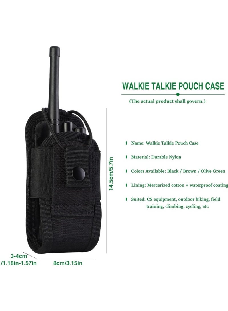 Kyrio Molle Radio Holder Walkie Talkie Pouch Case, suitable for Tactical Hunting Intercom Bag Interphone Pouch.