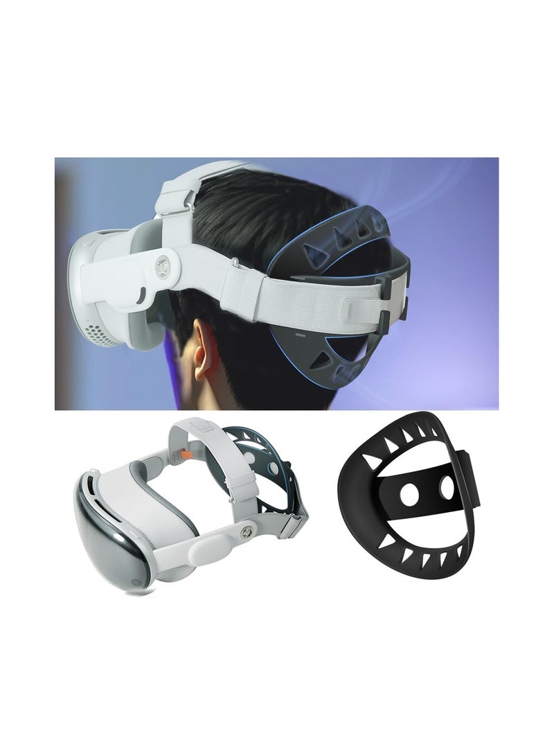 VR Head Strap Pad, TPU Comfort Soft Head Strap Cushion for Vision Pro Headset, Head Cushion Adapter Comfortable Pressure-Relief Pad VR Accessories, Bracket for The Back of The Head Headstrap