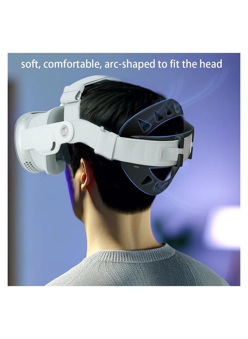 VR Head Strap Pad, TPU Comfort Soft Head Strap Cushion for Vision Pro Headset, Head Cushion Adapter Comfortable Pressure-Relief Pad VR Accessories, Bracket for The Back of The Head Headstrap