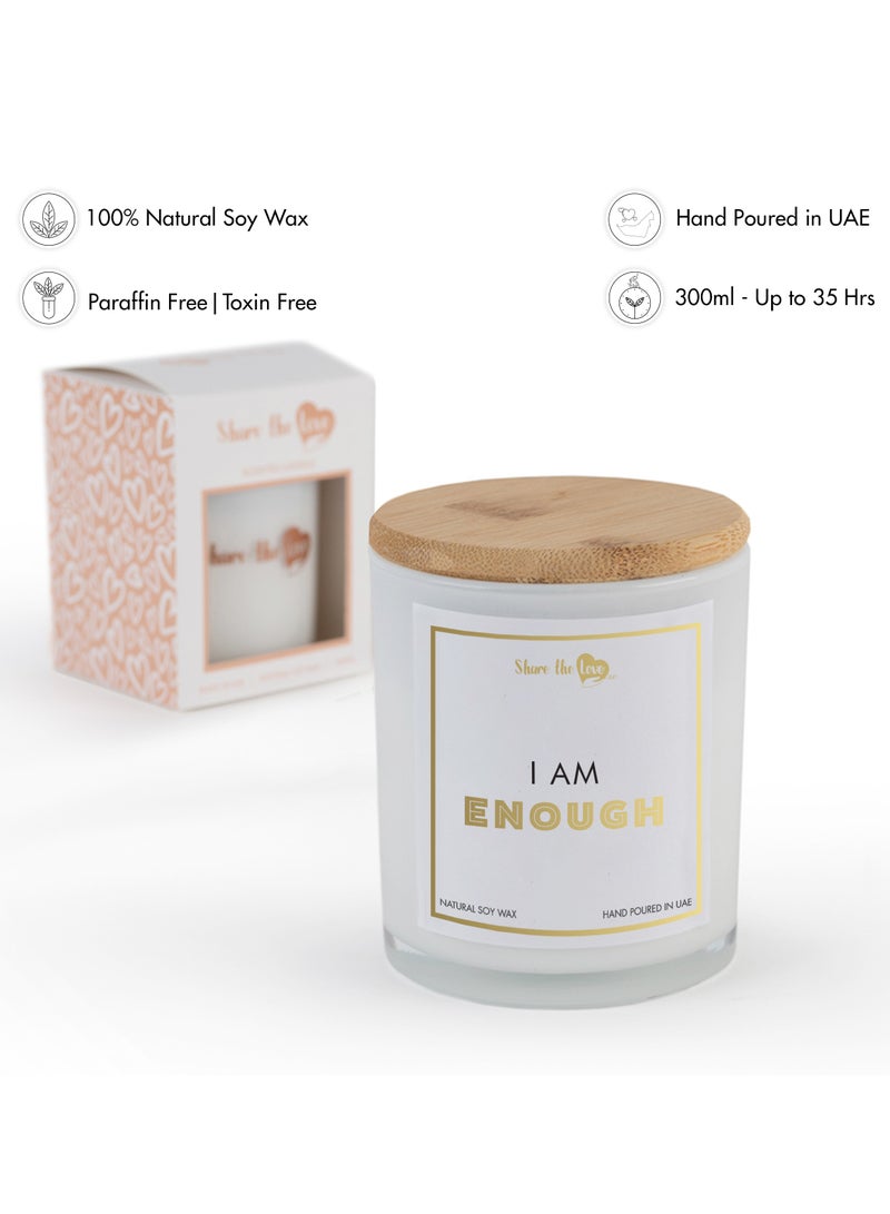 Self Love I am Enough- Luxury Soy Wax Candle