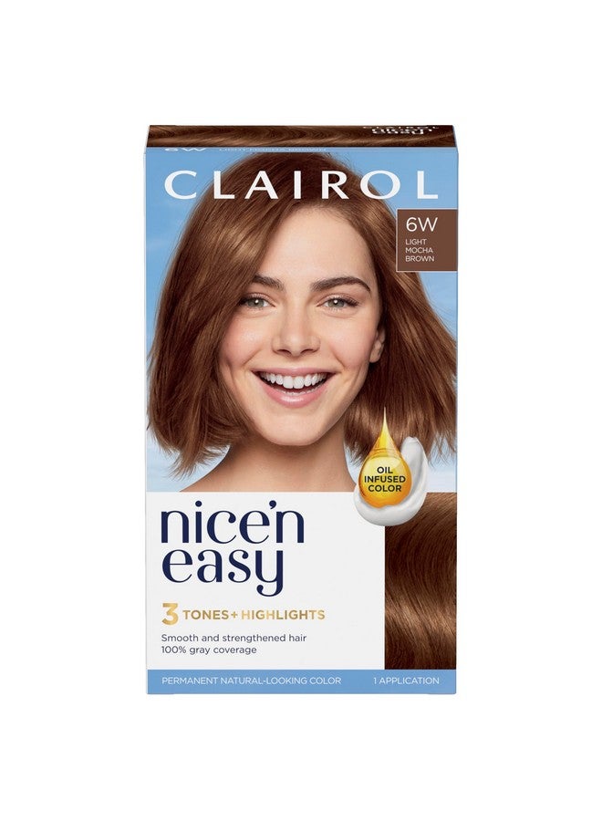 Nice'N Easy Permanent Hair Dye 6W Light Mocha Brown Hair Color Pack Of 1