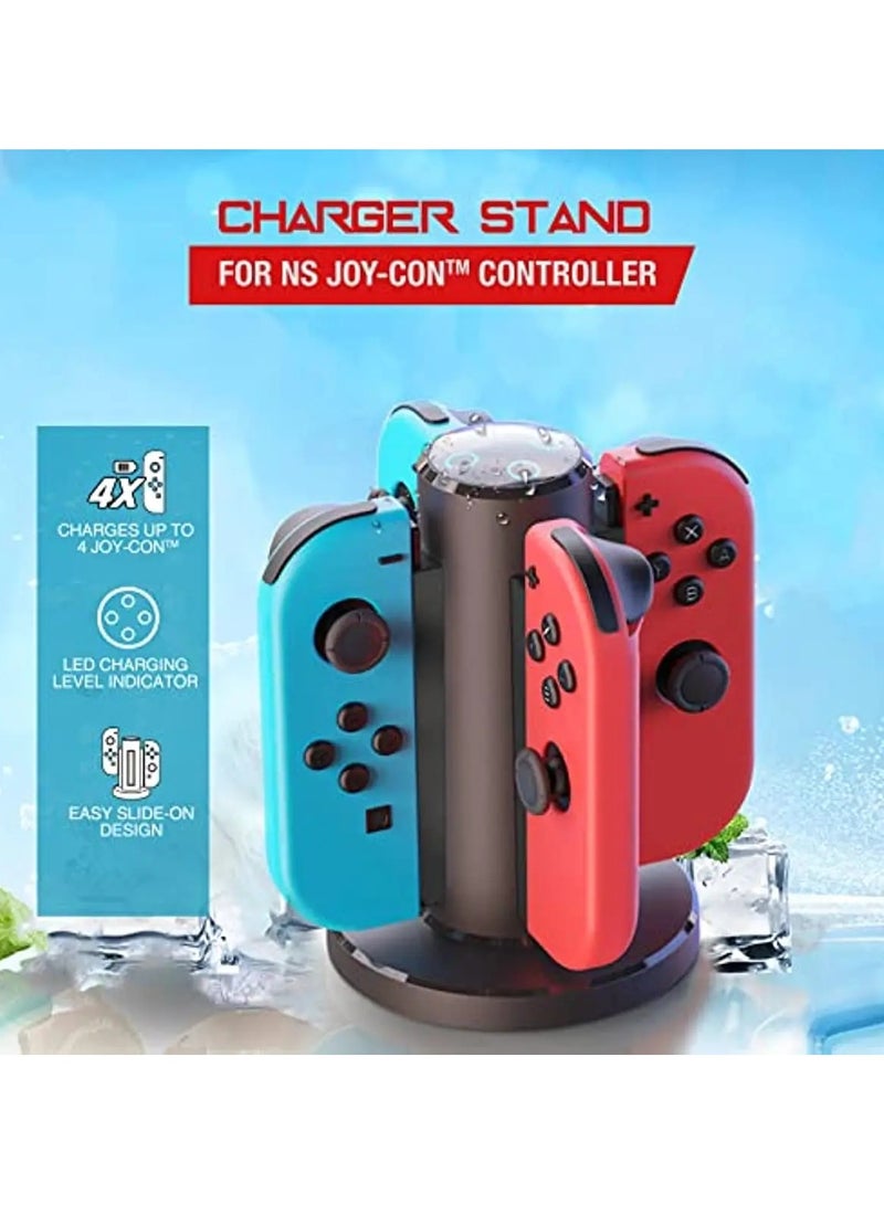JoyPad Charging Dock for Nintendo Switch Controller J-Con handle charger base for Switch JoyPad 4 in 1 Charger