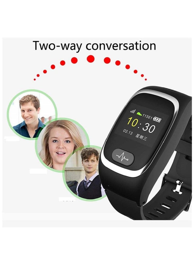 L16 Smart Watch for Seniors, or GPS Watch Phone Tracker with Anti-Lost SOS Call Location Finder Pedometer Real Tracking App Support Android IOS