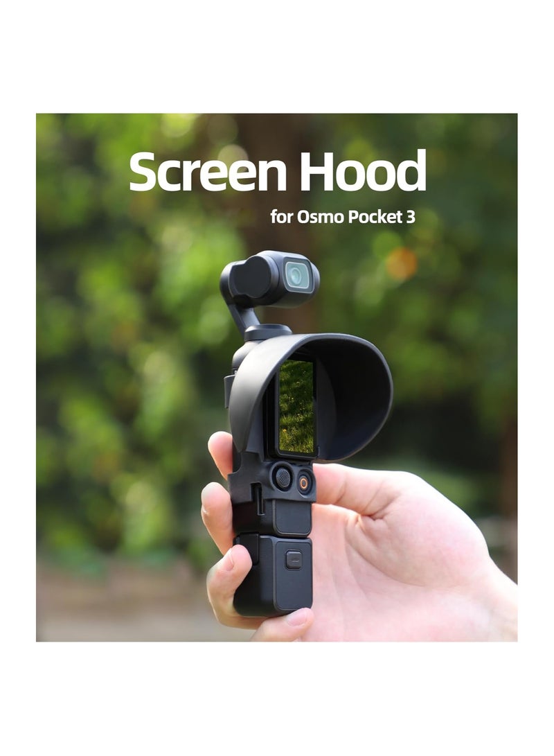 Screen Hood Sunshade Cover, Fit for Dji Osmo Pocket 3, Sun Hoods for Dji Osmo Pocket 3, Anti-Glare, Accessories for Dji Osmo Pocket 3, Compact and Lightweight, Protect the Controller, Reduce the Glare