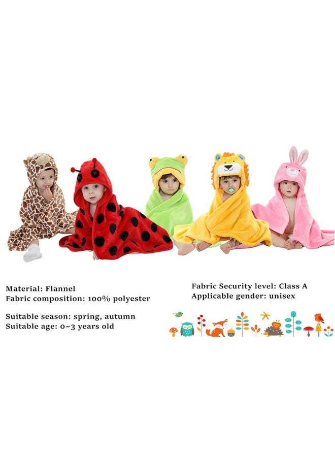0 4 Years Toddlers' And Kids' Boys Girls Animal Face Hooded Blanket Baby'S Bathrobe Unisex Baby Plush After Bath Blanket (Yellow Duck)