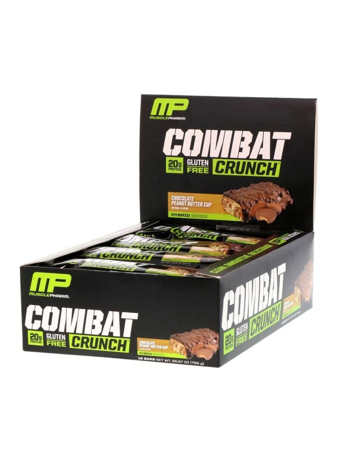 12-Piece Combat Crunch Chocolate Peanut Butter Cup Protein Bar