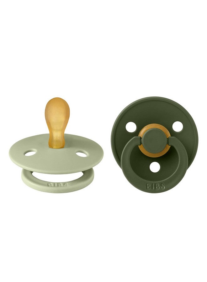 Pacifiers 06 Months ; 2Pack Soothers ; Bpafree Symmetrical Nipple ; Made In Denmark ; Sagehunter Green Colour Pacifier