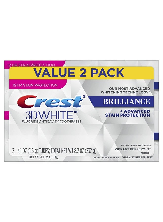 3D White Brilliance Vibrant Peppermint Toothpaste Pack Of 2