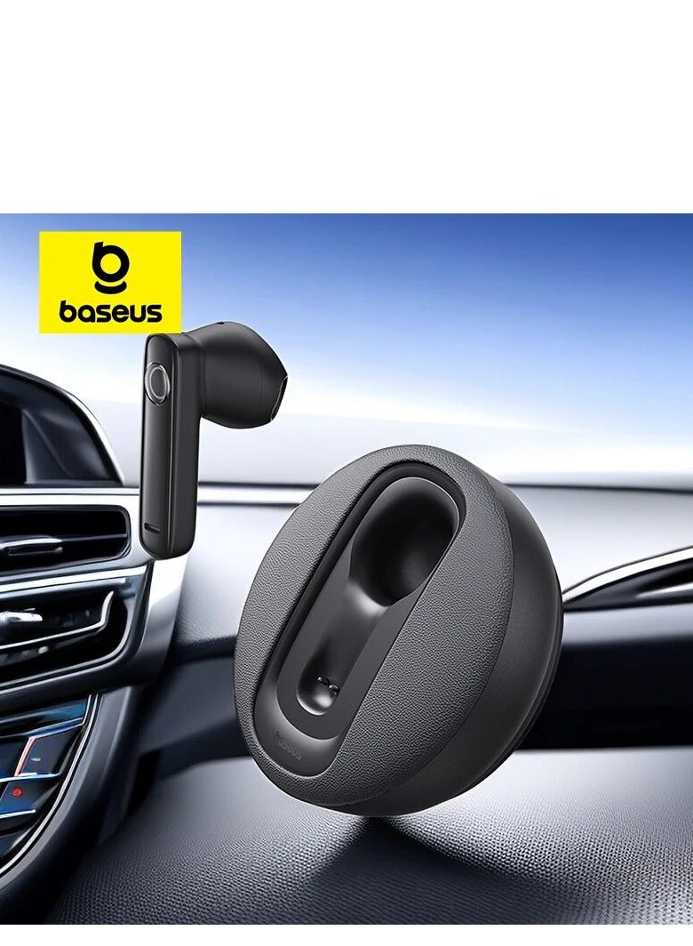 C-Mic CM10 Smart Unilateral Wireless Headphone For Car, Solar Charging Bluetooth 5.3 Wireless Earbuds For Android & iPhone, Ultra Comfort, 45 to 50 Hours Playtime Single-Ear Earbud- Black