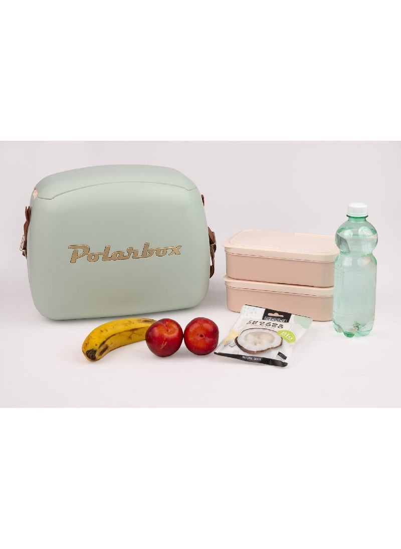 6 Liters Urban Cooler Bag with 2 Containers Matcha Gold | Lunch Box | thermal cooler box | Ice Box, PB- 9344