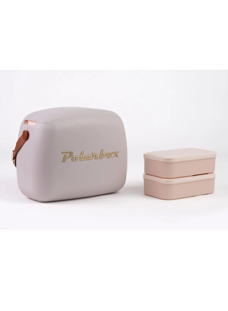 6 Liters Urban Cooler Bag with 2 Containers Matcha Perla Gold| Lunch Box | thermal cooler box | Ice Box, PB- 9345
