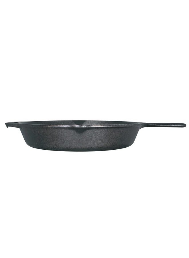 Seasoned Cast Iron Skillet 12 Inch Ergonomic Frying Pan With Assist Handle Black