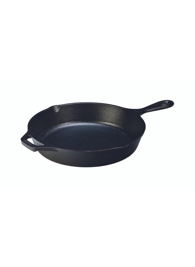 Seasoned Cast Iron Skillet 12 Inch Ergonomic Frying Pan With Assist Handle Black