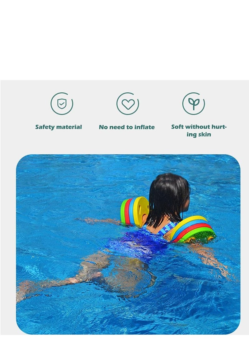 wimming Arm Floats EVA Foam Arm Bands Floating Sleeves, Water Wings Swimming Arm Floats for 4-14 Year Old Kids Pool Baby Swimming Circles Summer Pool Swimming Supplies 6PCs