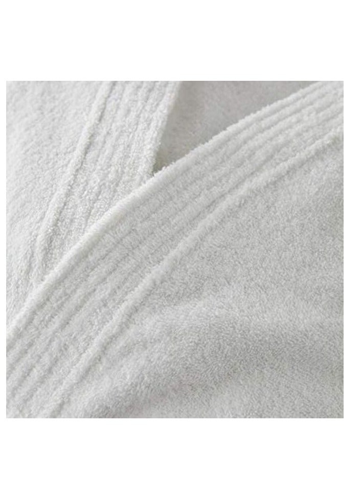 100% Cottom Kimono Bathrobe White -(Small/Medium)