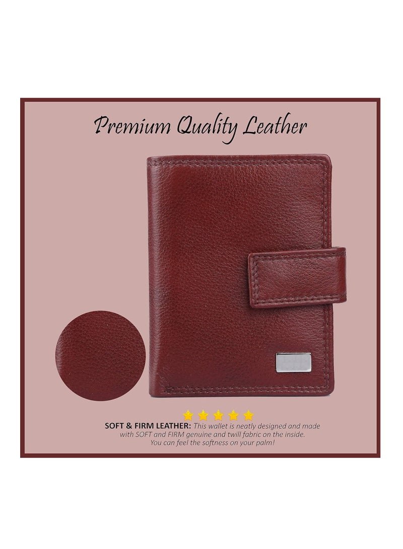leather Men Wallet with Loop Closure