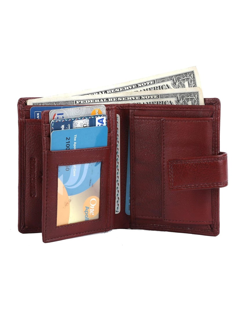 leather Men Wallet with Loop Closure
