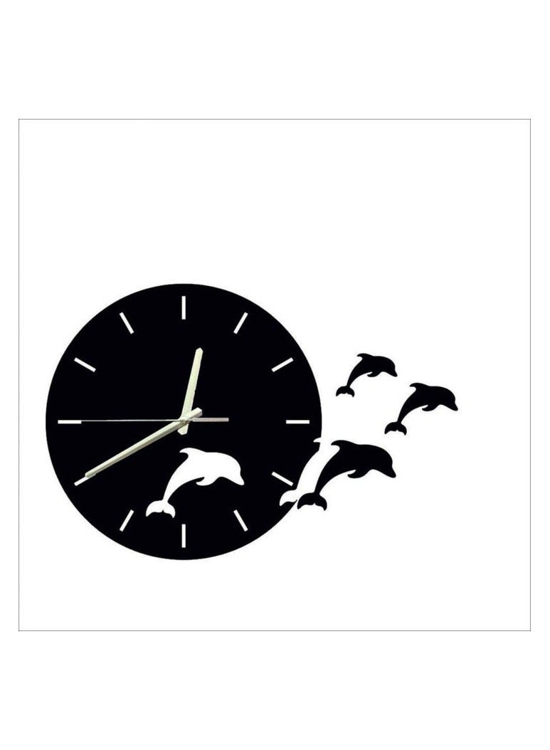 Jumping Dolphins 3D Wall Clock L (24×24)