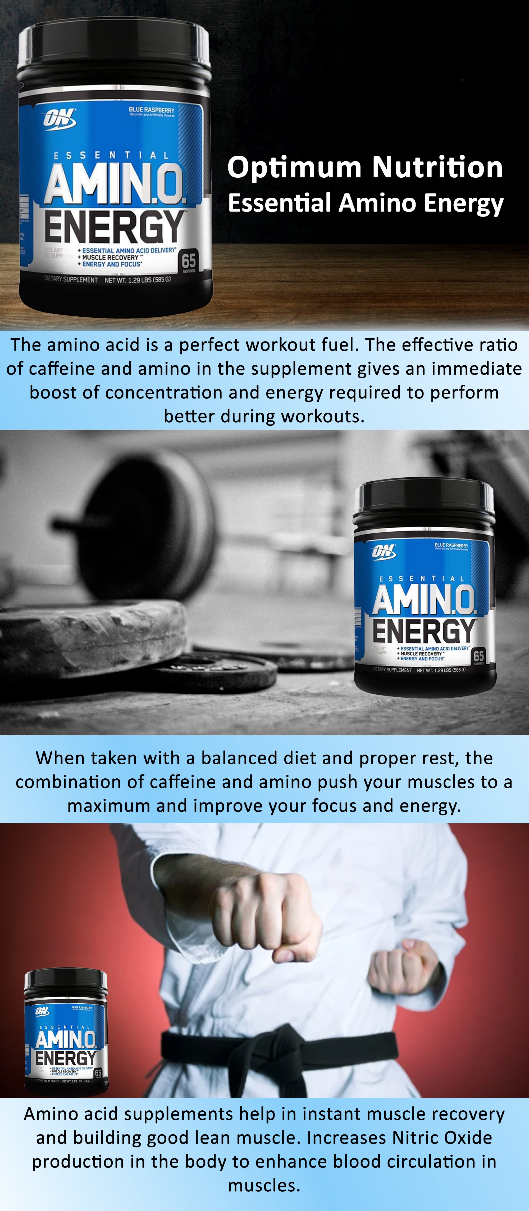 Essential Amin.O. Energy - Blue Raspberry - 65 Servings