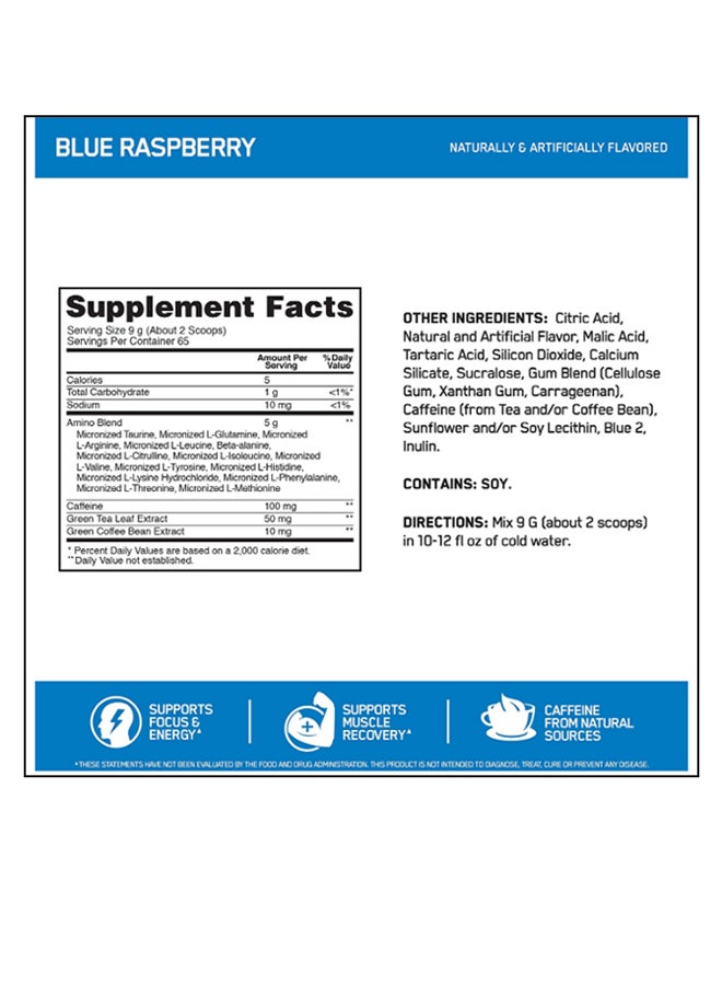 Essential Amin.O. Energy - Blue Raspberry - 65 Servings